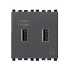 Cổng sạc USB A, USB C màu đen 985.56.087