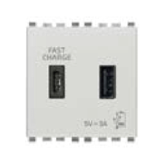 Cổng sạc USB A+C màu bạc 985.56.089