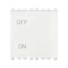 Hạt công tắc 1 chiều, 2 cực, có kí hiệu ON/OFF, 250V~ màu trắng 985.56.016