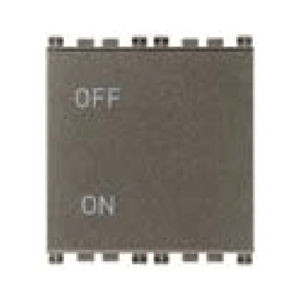 Hạt công tắc 1 chiều, 2 cực, có kí hiệu ON/OFF, 250V~ màu nâu 985.56.017