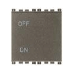 Hạt công tắc 1 chiều, 2 cực, có kí hiệu ON/OFF, 250V~ màu nâu 985.56.017