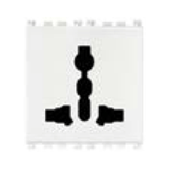 Ổ cắm 250V~, đa tiêu chuẩn màu trắng 985.56.025