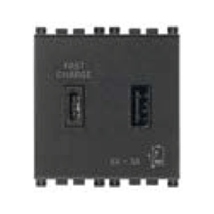 Cổng sạc USB A, USB C màu đen 985.56.036