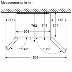 Tủ Lạnh 2 Cánh Side By Side Bosch KAN93VIFPG Series 4