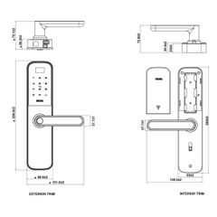 Khóa điện tử vân tay BAUMA BM610 Thân khóa lớn 912.20.391