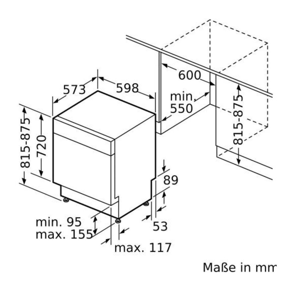 Máy Rửa Bát Bán Âm - 60CM Bosch SMU6ECS57E Series 6