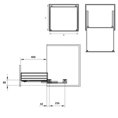 Rổ kéo để chén đĩa Cucina 900mm Inox 304 549.08.008
