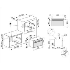 Lò vi sóng kết hợp nướng Smeg SF4604WMCNR 536.64.861