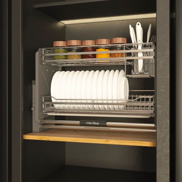 Giá bát đĩa nâng hạ Cucina 800mm Inox 304 504.76.137