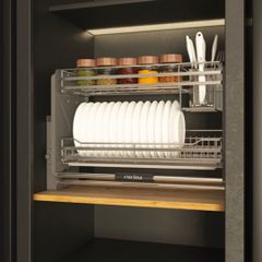 Giá bát đĩa nâng hạ Cucina 800mm Inox 304 504.76.137