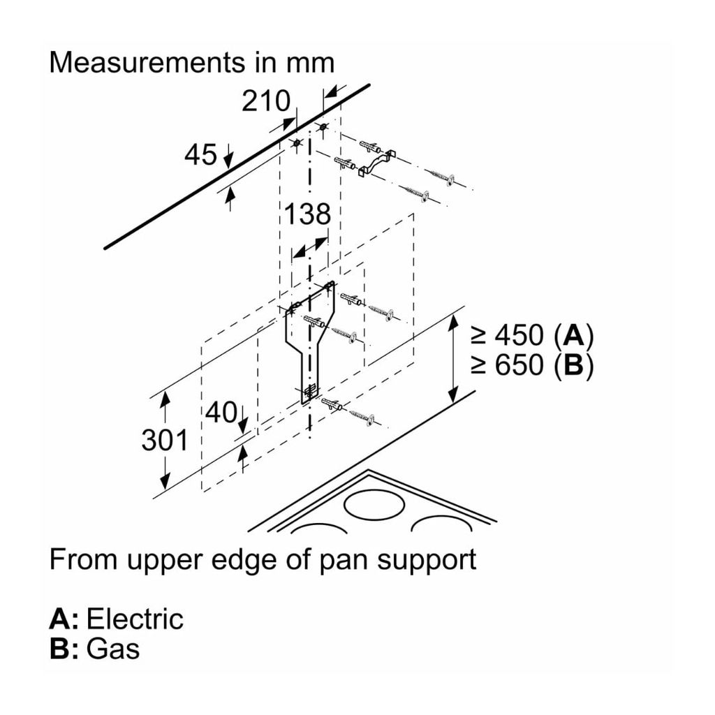 Máy hút mùi gắn tường Bosch 59cm DWK67CM60B Series 4