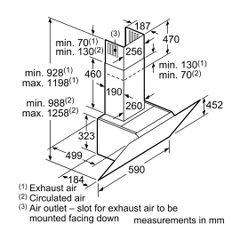 Máy hút mùi gắn tường Bosch 59cm DWK67CM60B Series 4