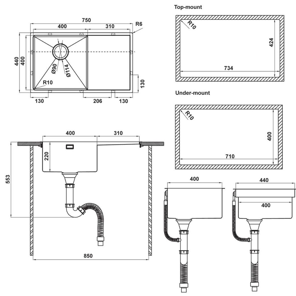 Combo Chậu bếp Hafele 567.94.019