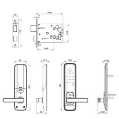 Khóa điện tử vân tay EL7800 TCS Hafele 912.05.763