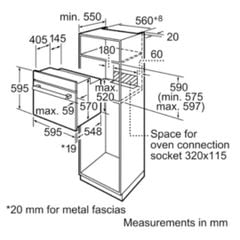 Lò nướng âm tủ Bosch 66L HBN211E2M Series 2