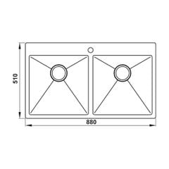 Chậu rửa chén Hafele 880mm HS20-SSN2S90 567.20.537