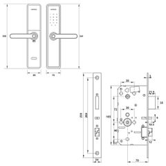 Khóa vân tay Hafele DL7600 912.20.230