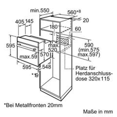 Lò nướng âm tủ Bosch 539.06.401 HBN331E1K Series 2