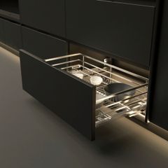 Rổ kéo để xoong nồi Cucina 900mm Mạ Chrome 549.08.228