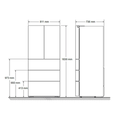 Tủ Lạnh Kiểu Pháp Bosch KFN86AA76J Series 6
