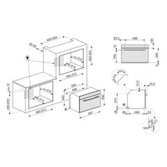 Lò vi sóng kết hợp nướng Smeg SF4104MCS / 536.64.612