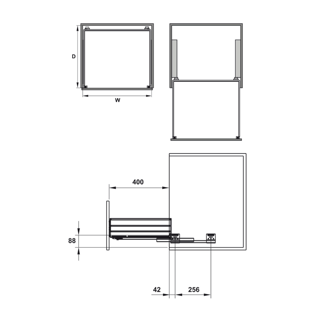 Rổ kéo chén đĩa Cucina 900mm sơn phủ nano 549.08.848