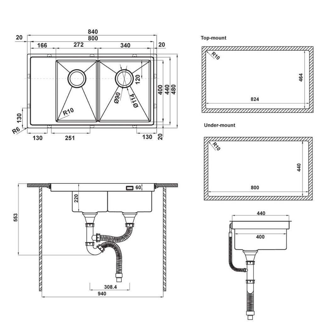 Combo Chậu bếp Hafele 567.94.049