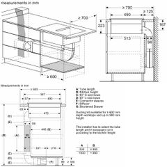 Bếp Từ Kết Hợp Hút Mùi Bosch Home Connect PXX875D67E Serie 8