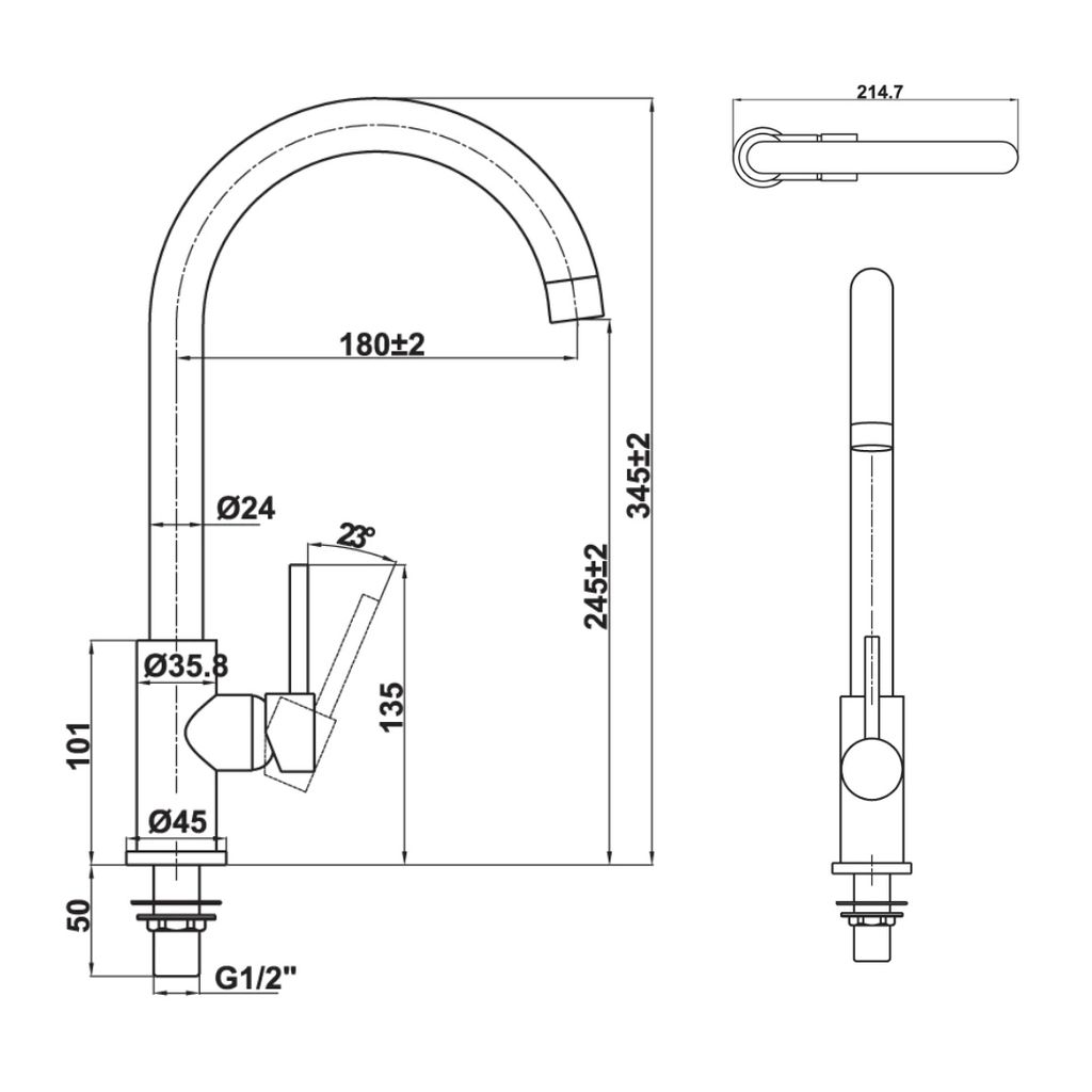 Vòi rửa chén Hafele HT21-CC1F245C 577.55.270