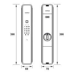 Khóa vân tay Hafele PP9000 912.05.691