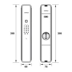 Khóa điện tử Hafele PP9000 Màu đồng bóng 912.05.692