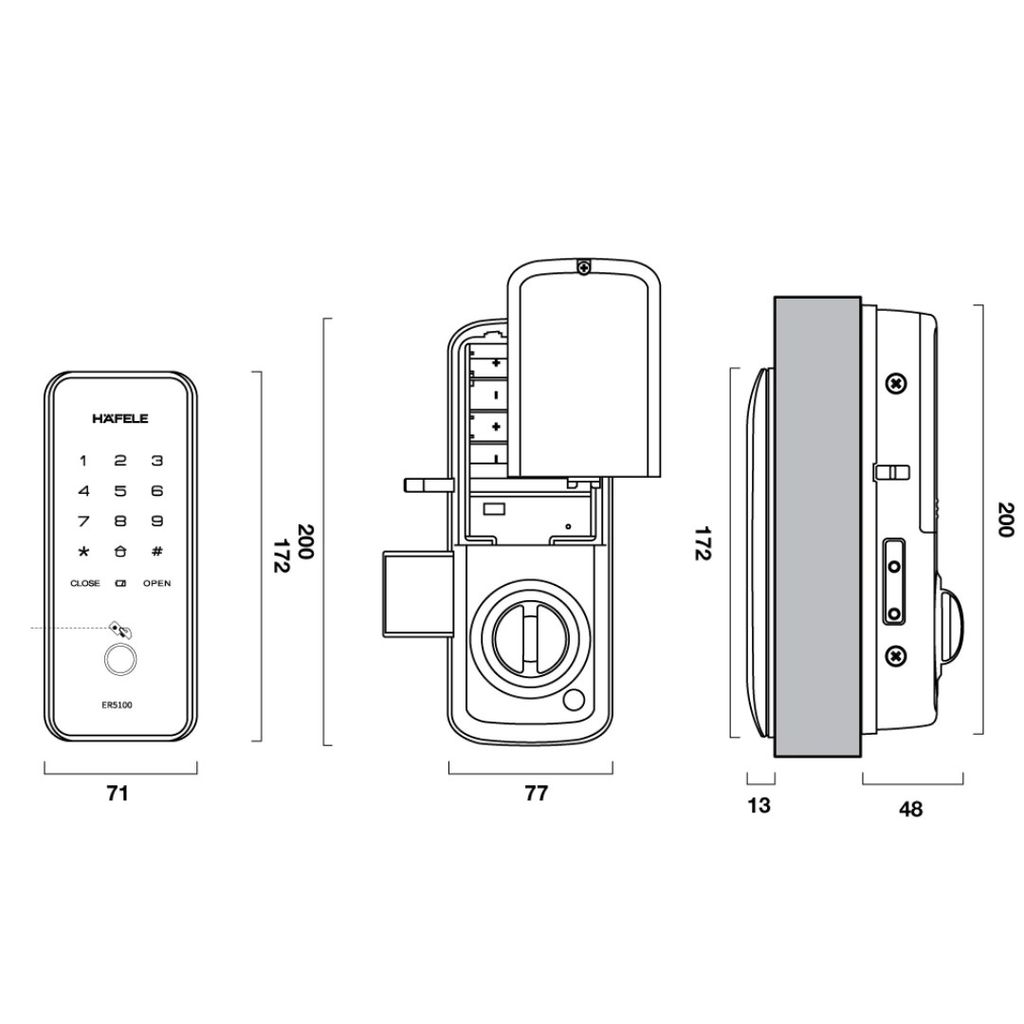 Khóa vân tay Hafele ER5100 912.20.200