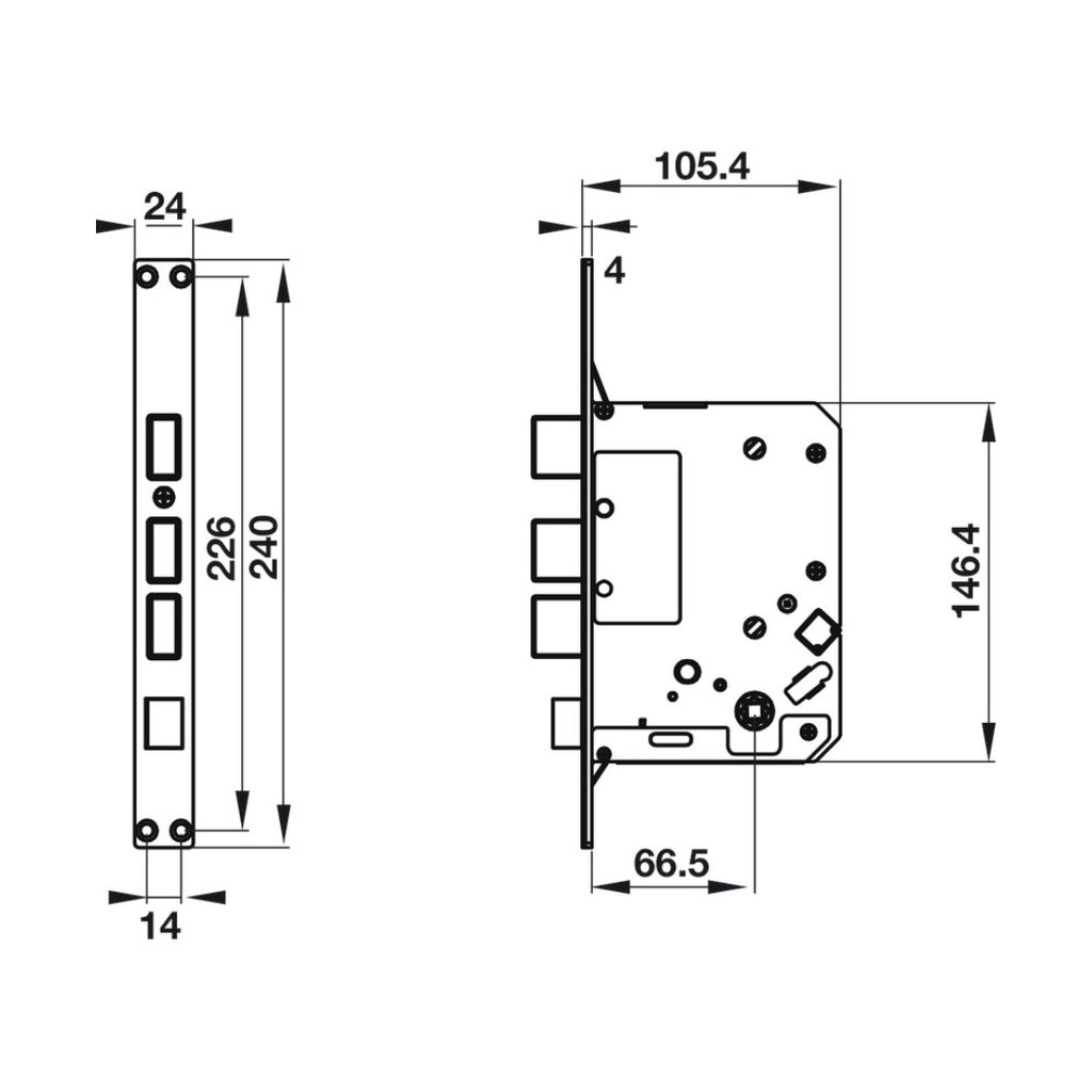 Khóa điện tử vân tay Hafele EL9500-TCS 912.05.315 Màu Xám