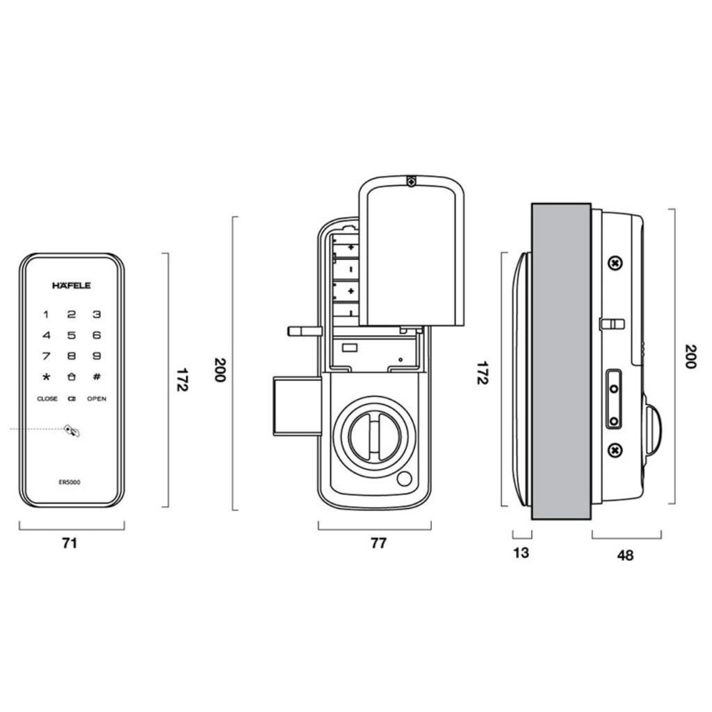 Khóa điện tử Häfele ER5000 912.05.318