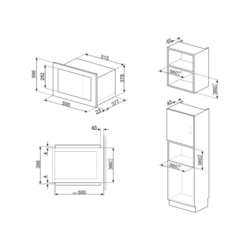 Lò vi sóng kết hợp nướng Smeg FMI325X 536.34.161