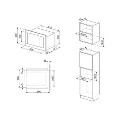 Lò vi sóng kết hợp nướng Smeg FMI325X 536.34.161