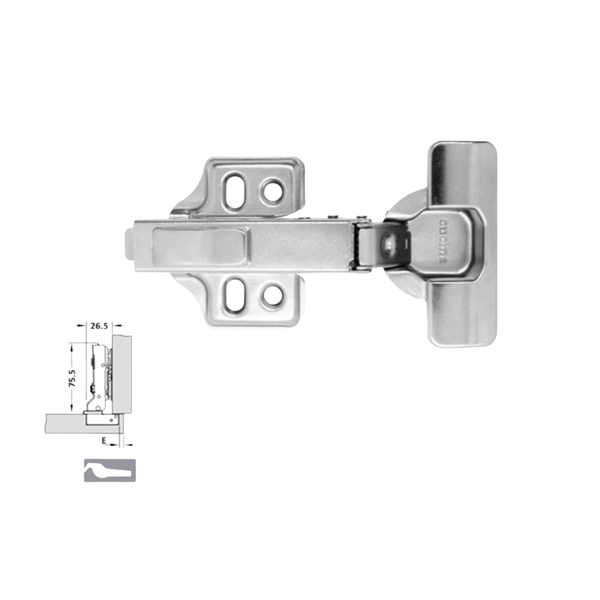 Bản lề giảm chấn Cucina Inox 304 - Trùm nữa 334.00.031