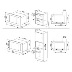 Lò vi sóng kết hợp nướng Smeg FMI120S1 536.34.112