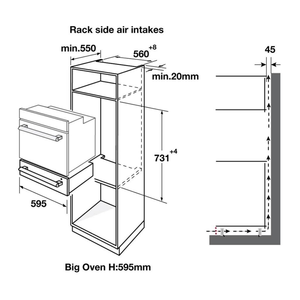 Khay giữ ấm âm tủ Häfele HWD-60B 538.51.821