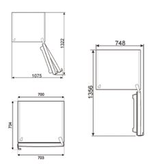 Tủ lạnh Smeg FD70FN1HX 535.14.593