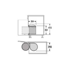 Thùng rác vỏ bằng inox Hailo Häfele 502.12.023