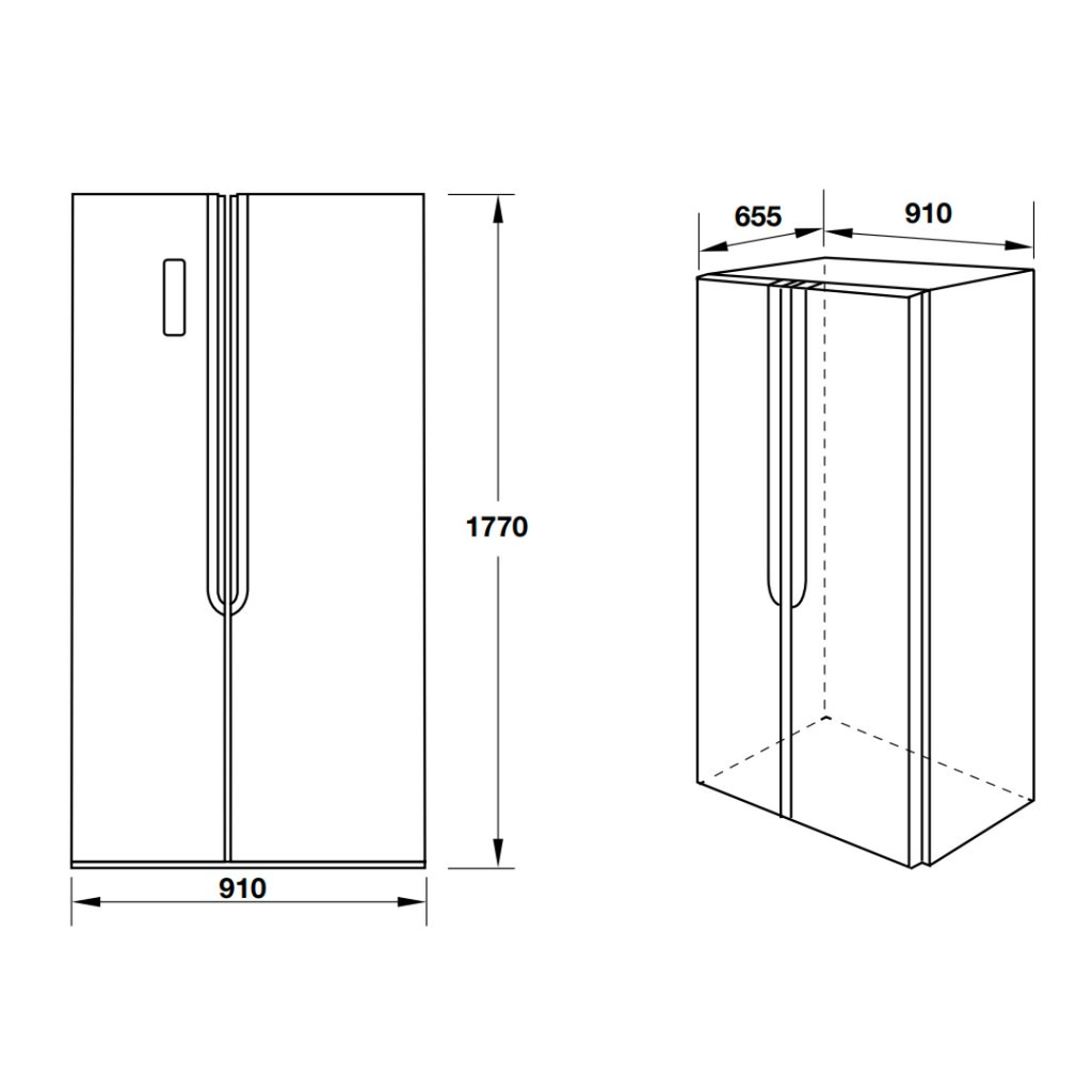 Tủ lạnh Side by Side Hafele HF-SBSID 534.14.020