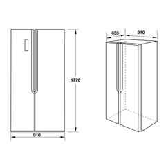 Tủ lạnh Side by Side Hafele HF-SBSID 534.14.020