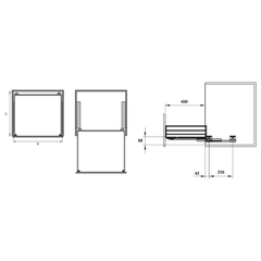 Rổ kéo để xoong nồi Cucina 800mm Inox 304 549.08.027