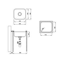 Chậu rửa chén Hafele 440mm HS20-SSN1R50 567.24.000