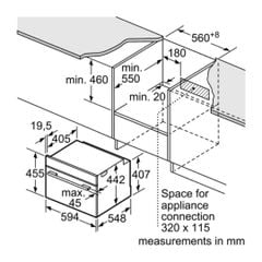 Lò nướng kết hợp hấp Bosch 38L CDG634BS1 Series 8
