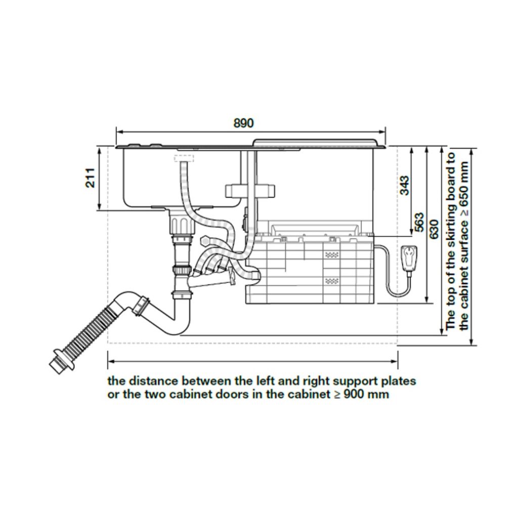 Chậu kết hợp máy rửa chén Häfele HDW-SD90A 539.20.530
