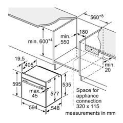 Lò nướng âm tủ Bosch 71 lít HBG655BS1M