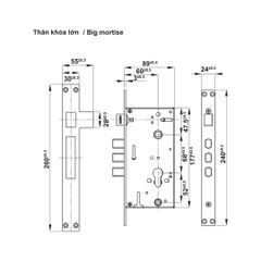 Khóa điện tử BAUMA BM600 Thân khóa lớn 912.20.393