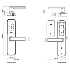 Khóa điện tử BAUMA BM600 Thân khóa lớn 912.20.393